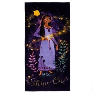 Disney Store Wish Cotton Beach Towel Featuring Asha and Star